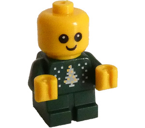 LEGO Baby - Donkergroen Holiday Trui Minifiguur