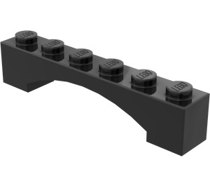 LEGO Zwart Boog 1 x 6 (92950)