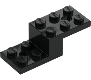 LEGO Zwart Beugel 2 x 5 x 1.3 met Gaten (11215 / 79180)