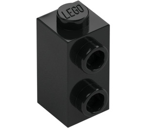 LEGO Zwart Steen 1 x 1 x 1.6 met Twee noppen aan de zijkant (32952)