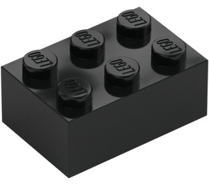 LEGO Zwart Steen 2 x 3 (3002)