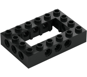 LEGO Zwart Steen 4 x 6 met Open Midden 2 x 4 (32531 / 40344)