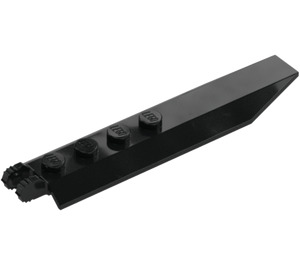 LEGO Zwart Scharnier Plaat 1 x 8 met Hoekig Kant Extensions (14137 / 50334)