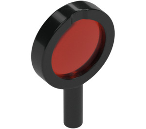 LEGO Magnifying Glas met Transparant Rood Lens (38648)