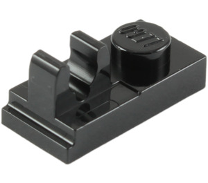 LEGO Zwart Plaat 1 x 2 met Top Klem (92280)