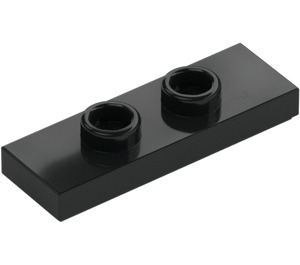 LEGO Zwart Plaat 1 x 3 met 2 Noppen (34103)