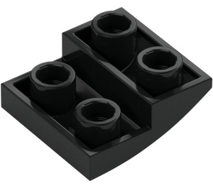 LEGO Zwart Helling 2 x 2 x 0.7 Gebogen Omgekeerd (32803)