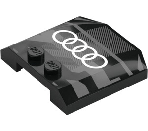 LEGO Wig 4 x 4 Gebogen met Audi logo (45677 / 106733)