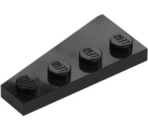 LEGO Zwart Wig Plaat 2 x 4 Vleugel Rechts (41769)