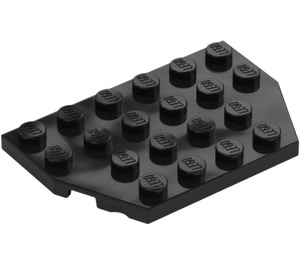 LEGO Zwart Wig Plaat 4 x 6 zonder Hoeken (32059 / 88165)