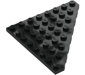 LEGO Zwart Wig Plaat 8 x 8 Hoek (30504)