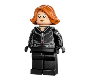 LEGO Zwart Widow met Kort haar en Eenvoudig Benen Minifiguur