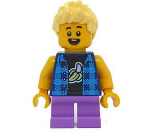 LEGO Boy - Dark Blauw Banaan Shirt Minifiguur