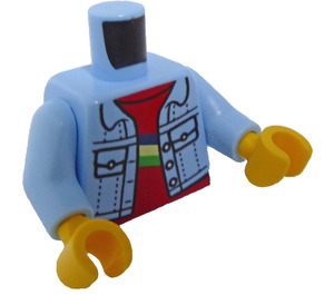 LEGO Boy met Bright Licht Blauw Jack Minifiguur Torso (973 / 76382)