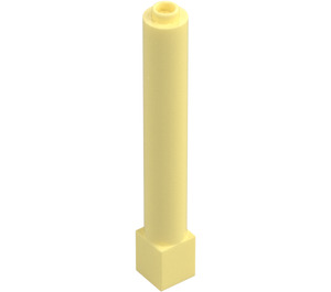 LEGO Steen 1 x 1 x 6 Rond met Vierkant Basis (43888)