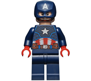 LEGO Kapitein America met Helm en Rood Handen Minifiguur