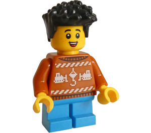 LEGO Kind - Boy met Holiday Trui Minifiguur