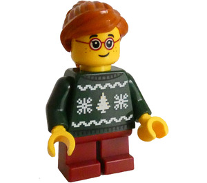 LEGO Kind - Meisje met Holiday Trui Minifiguur