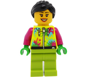 LEGO Cyclist - Vibrant Geel Jumpsuit Minifiguur