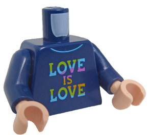 LEGO Minifiguur Torso met LOVE IS LOVE Shirt (973 / 76382)