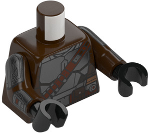 LEGO Donkerbruin The Mandalorian Minifiguur Torso (973 / 76382)