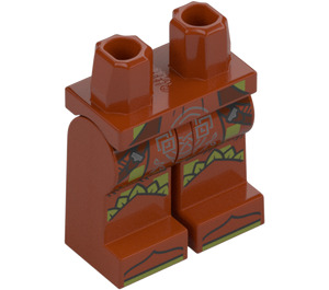 LEGO Donkeroranje Viking, Olive Groen Shirt Minifiguur Heupen en benen (73200 / 104787)