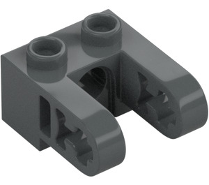 LEGO Steen 1 x 2 met Pin Gat en 2 Halve Balk Kant Extensions met Asgat (49132 / 85943)