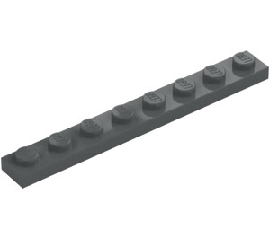 LEGO Donker steengrijs Plaat 1 x 8 (3460)