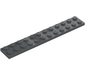 LEGO Donker steengrijs Plaat 2 x 12 (2445)