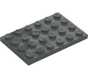 LEGO Donker steengrijs Plaat 4 x 6 (3032)