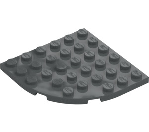 LEGO Donker steengrijs Plaat 6 x 6 Rond Hoek (6003)