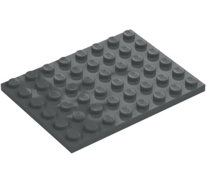 LEGO Donker steengrijs Plaat 6 x 8 (3036)