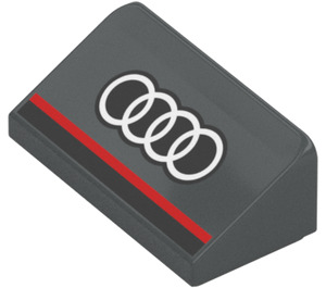 LEGO Helling 1 x 2 (31°) met Audi logo (85984 / 106736)