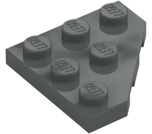 LEGO Donker steengrijs Wig Plaat 3 x 3 Hoek (2450)