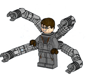 LEGO Doc Ock met Grijs Kleding en Mechanisch Armen Minifiguur