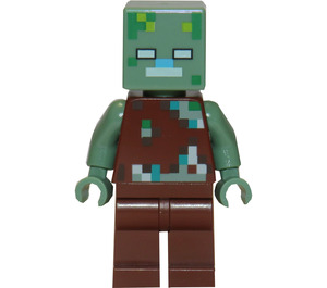 LEGO Drowned Zombie Minifiguur