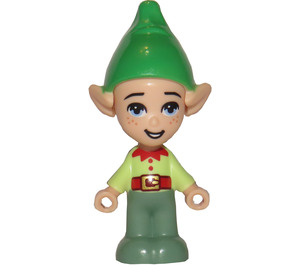 LEGO Elf met Groen Hoed Minifiguur