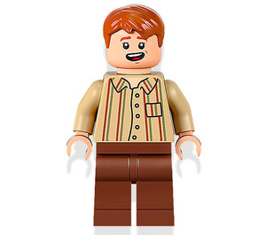 LEGO Fred Weasley met Zandbruin Striped Shirt Minifiguur