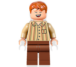 LEGO George Weasley met Zandbruin Striped Shirt Minifiguur