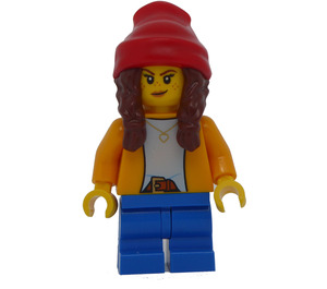 LEGO Meisje in Bright Licht Oranje Jack Minifiguur