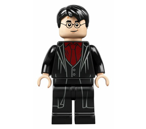 LEGO Harry Potter met Zwart Robe en Donkerrood Shirt Minifiguur