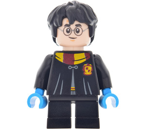 LEGO Harry Potter met Gryffindor Robe Clasped en Korte benen met Donker azuurblauw Handen Minifiguur