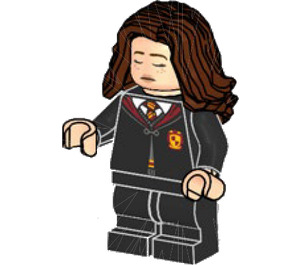 LEGO Hermione Granger met Gryffindor Robe Clasped en Medium Benen (Sleeping / Awake) Minifiguur