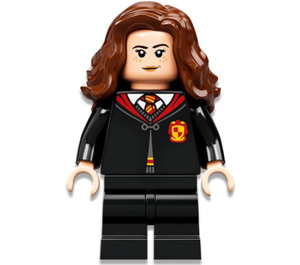 LEGO Hermione Granger met Gryffindor Robe Clasped en Medium Benen (Smile / Angry) Minifiguur