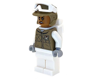 LEGO Hoth Rebel Trooper (Vrouwelijk) met Medium Dark Vleeskleur Hoofd en Rugzak Minifiguur