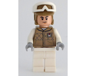 LEGO Hoth Rebel Trooper met Donker zandbruin Helm en Vest Minifiguur