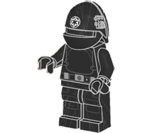 LEGO Imperial Gunner met Wit Imperial logo (Vrouwelijk) Minifiguur