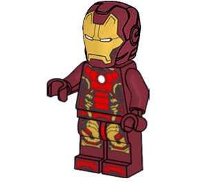 LEGO Iron Man met Mark 43 Pantser met Groot Helm Vizier Minifiguur