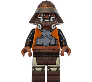 LEGO Lando Calrissian met Skiff Bewaker Disguise met Dark Bruin Benen Minifiguur