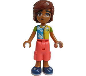 LEGO Leo (Geel/Donker azuurblauw/Limoen Shirt) Minifiguur